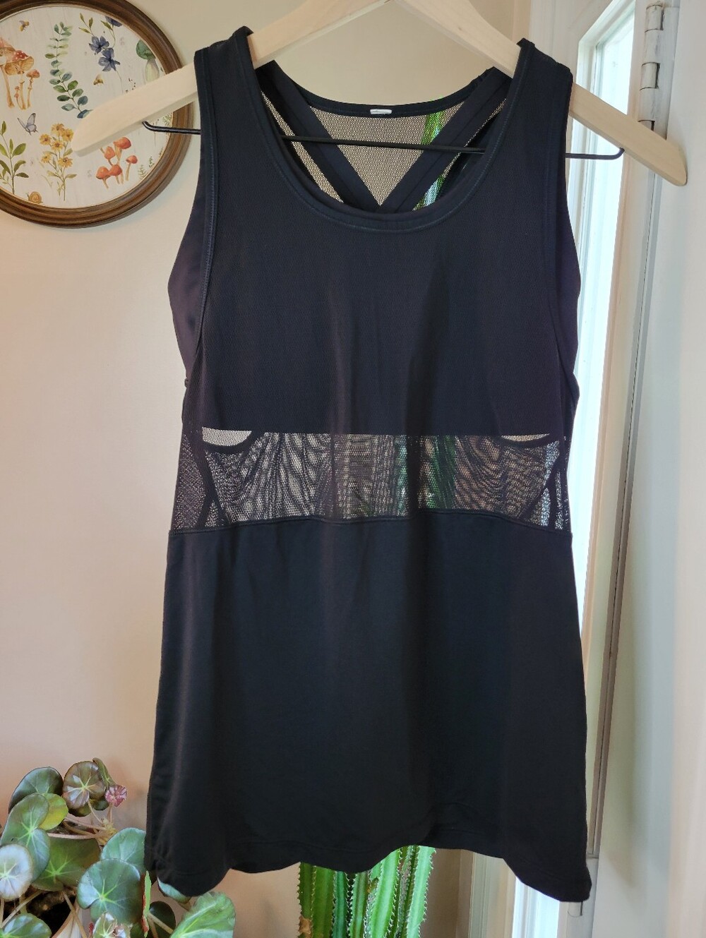 Lululemon Fast As Light 2-in-1 Black Workout Tank, Size Womens 6